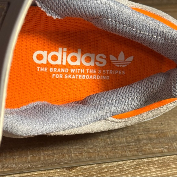 NWT adidas Busenitz Silver & Signal Orange Shoes